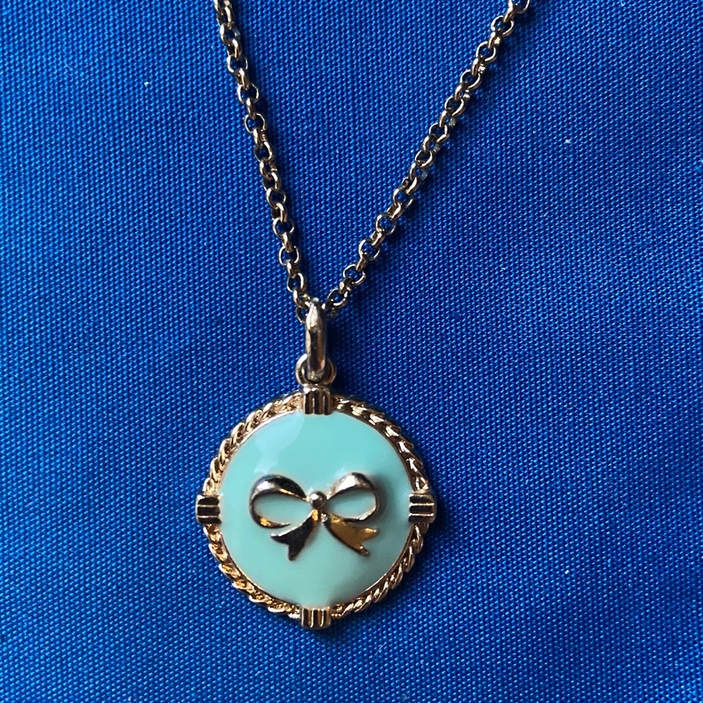 NWOT Cute Turquoise Bow Necklace